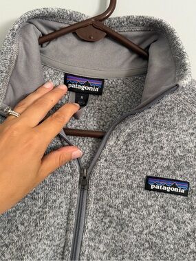 Patagonia Women's Better Sweater 1/4 Zip Fleece Pullover Gray Heather Size MD